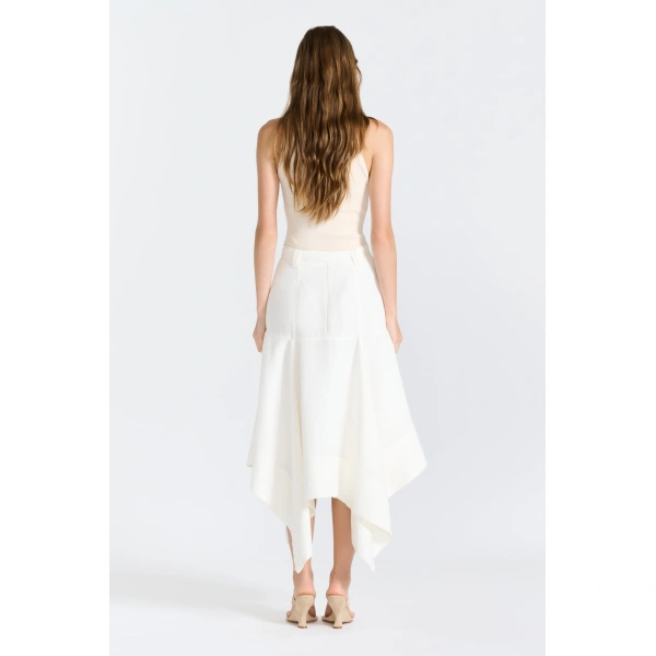 Aje Lenix Midi Skirt in Ivory | Skirts | Coveti