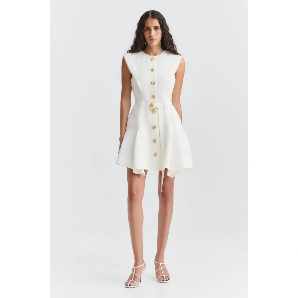 Aje Lenix Mini Dress in Ivory | Mini Dresses | Coveti