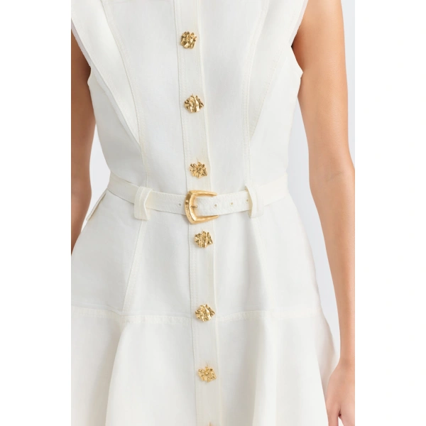 Aje Lenix Mini Dress in Ivory | Mini Dresses | Coveti