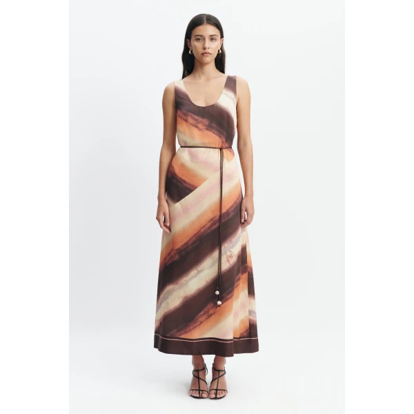 Aje Lindsey Midi Dress in Mineral Horizon | Midi Dresses | Coveti