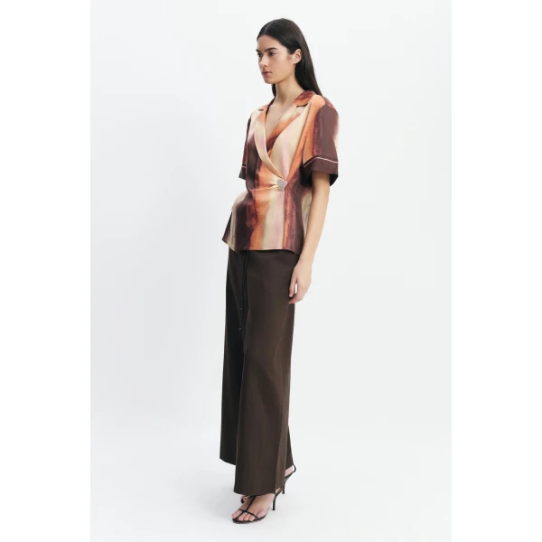 Aje Lindsey Wrap Shirt in Mineral Horizon | Shirts | Coveti