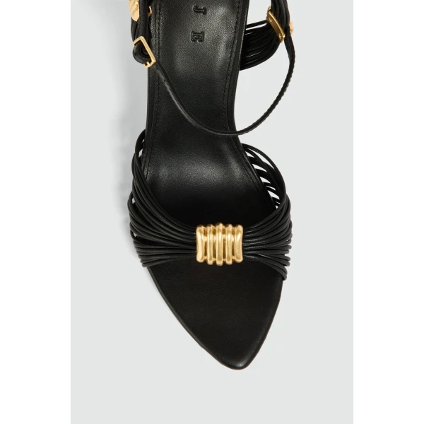 Aje Liora Strappy Heel in Black | Heels | Coveti