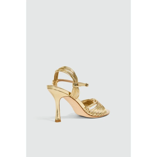 Aje Liora Strappy Heel in Gold | Heels | Coveti