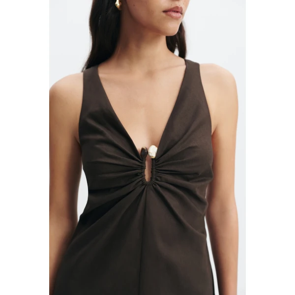 Aje Luca Maxi Dress in Chocolate | Maxi Dresses | Coveti