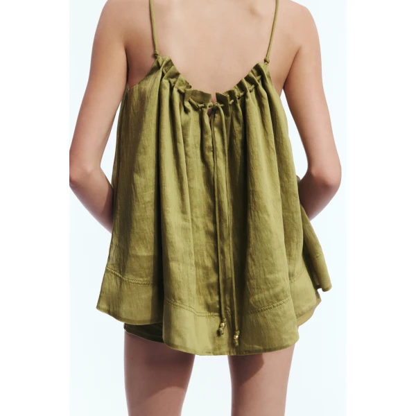 Aje Lucera Cami in Avocado | Tops | Coveti