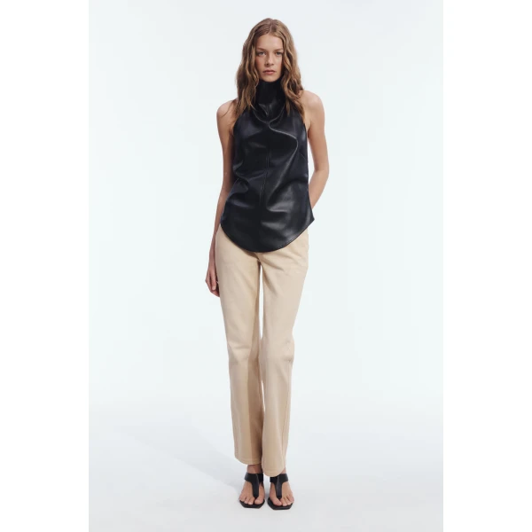 Aje Lucy Halter Neck Top in Black | Tops | Coveti