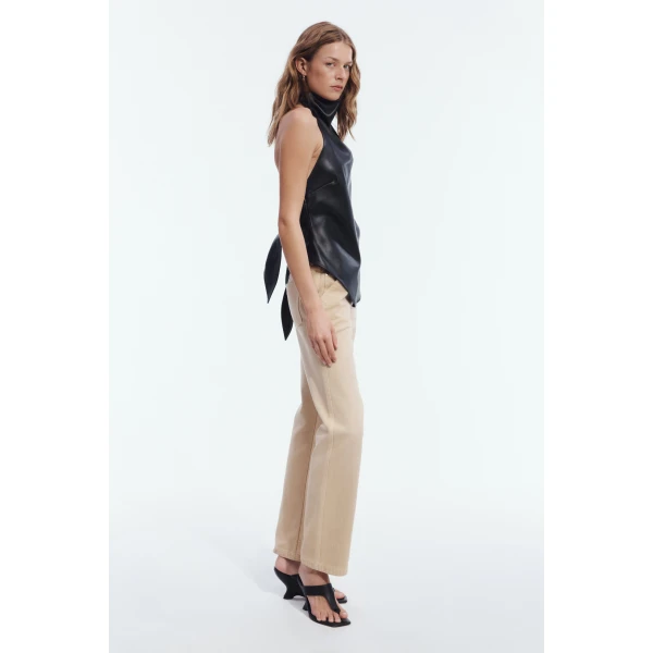 Aje Lucy Halter Neck Top in Black | Tops | Coveti