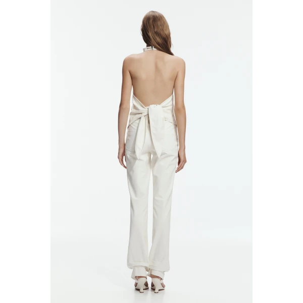 Aje Lucy Halter Neck Top in Ivory | Tops | Coveti