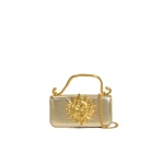 Aje Luna Metallic Mini Clutch in Gold | Clutch Bags | Coveti