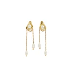 Aje Luneth Mini Drop Stud in Gold/Pearl | Earrings | Coveti