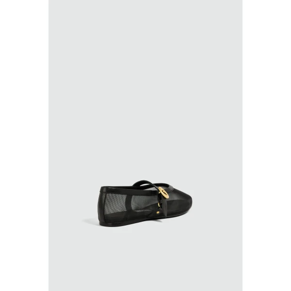 Aje Macy Ballet Flat in Black | Flats | Coveti