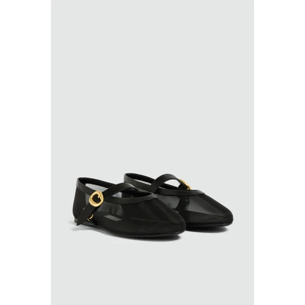 Aje Macy Ballet Flat in Black | Flats | Coveti