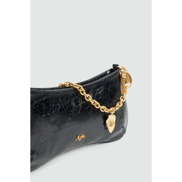 Aje Macy Small Baguette Bag in Black | Shoulder & Crossbody Bags | Coveti