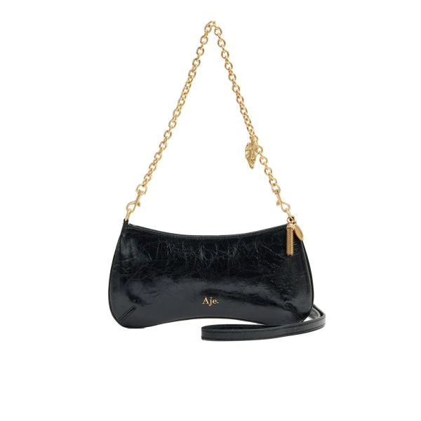 Aje Macy Small Baguette Bag in Black | Shoulder & Crossbody Bags | Coveti