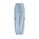 Aje Margot Denim Cargo Pant in Bleach | Pants | Coveti
