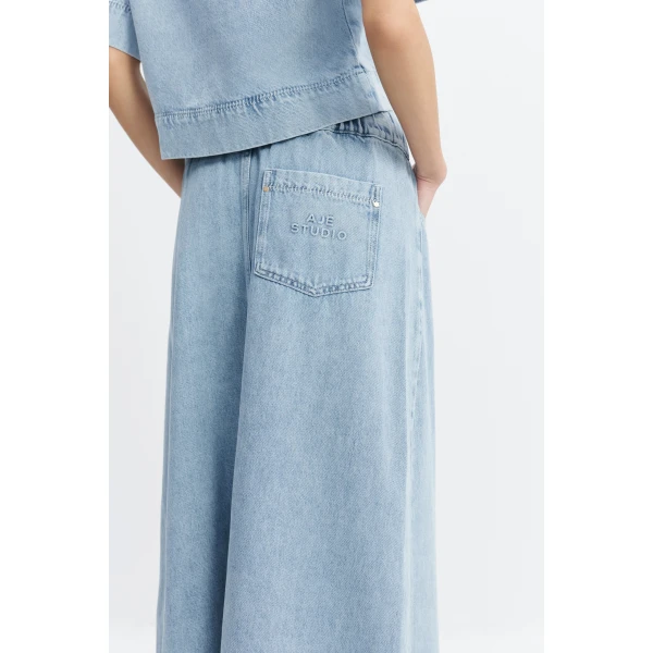 Aje Margot Denim Maxi Skirt in Bleach | Skirts | Coveti