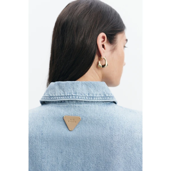 Aje Margot Denim Mini Dress in Bleach | Mini Dresses | Coveti
