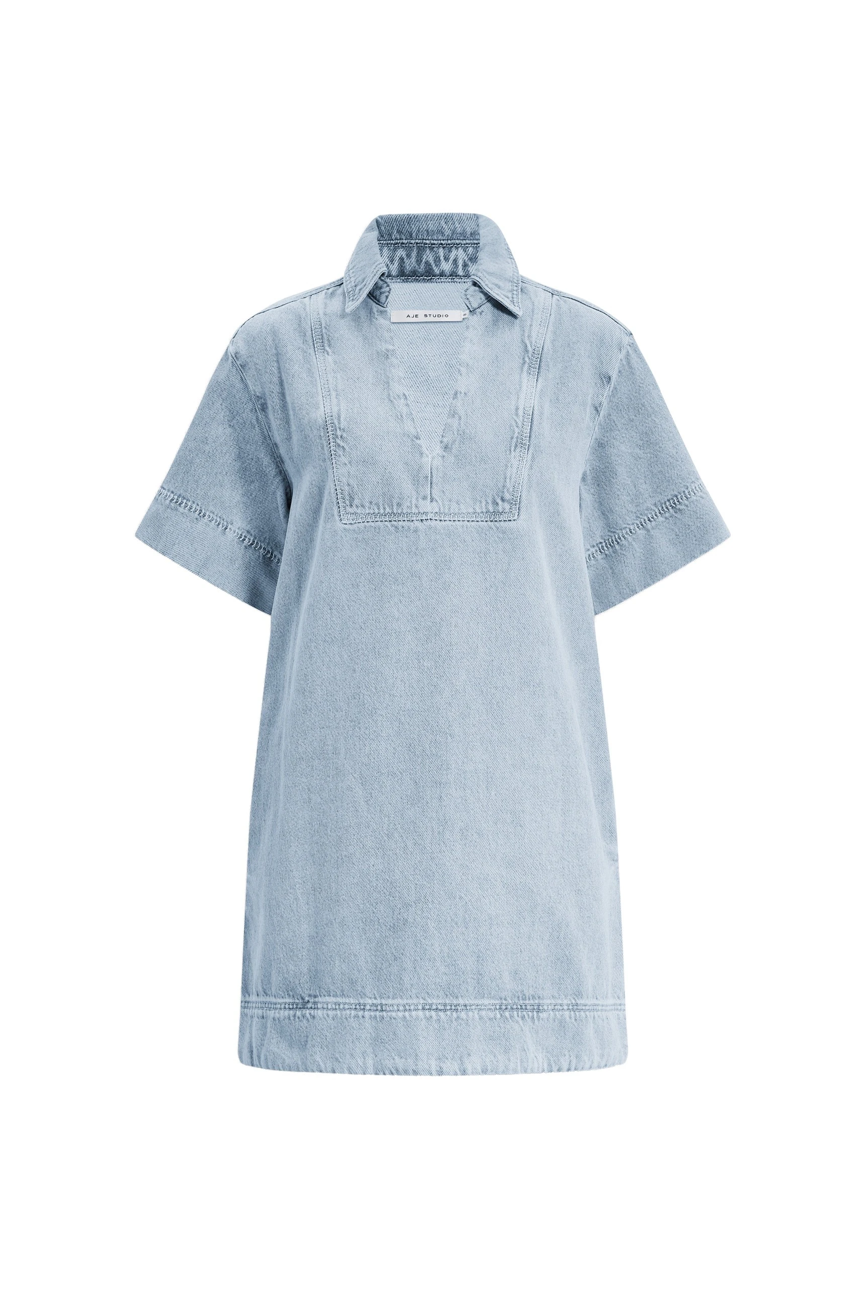 Aje Margot Denim Mini Dress Bleach Aje Margot Denim Mini Dress in Bleach | Mini Dresses | Coveti