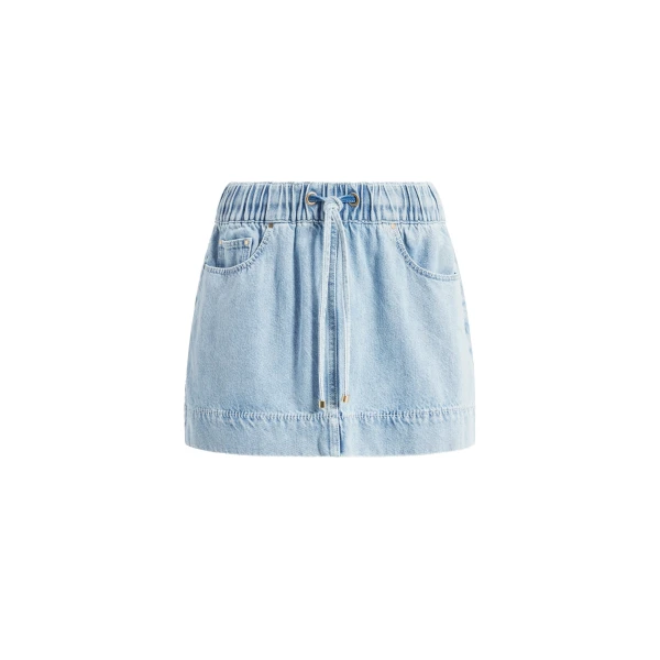 Aje Margot Mini Denim Skirt in Bleach | Skirts | Coveti