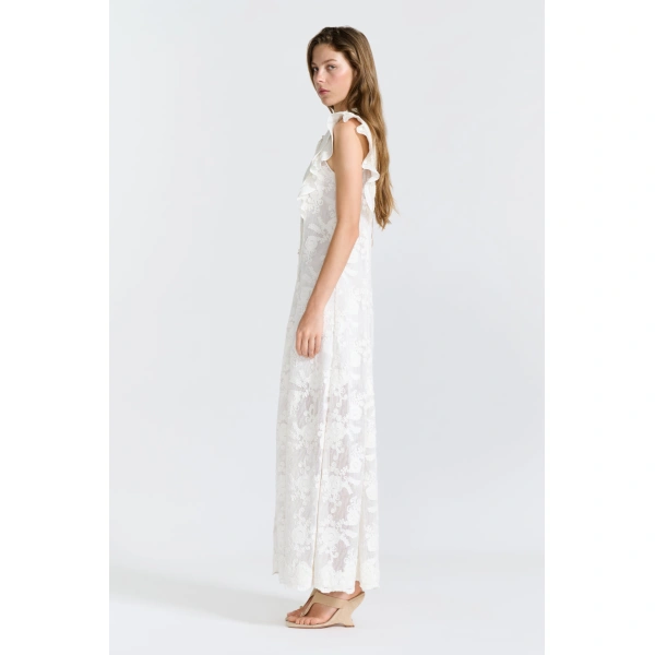 Aje Maribelle Lace Maxi Dress in Ivory | Maxi Dresses | Coveti