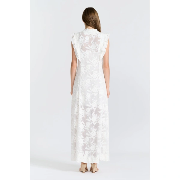 Aje Maribelle Lace Maxi Dress in Ivory | Maxi Dresses | Coveti