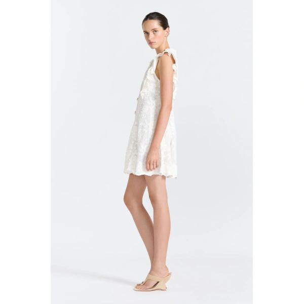 Aje Maribelle Lace Mini Dress in Ivory | Mini Dresses | Coveti