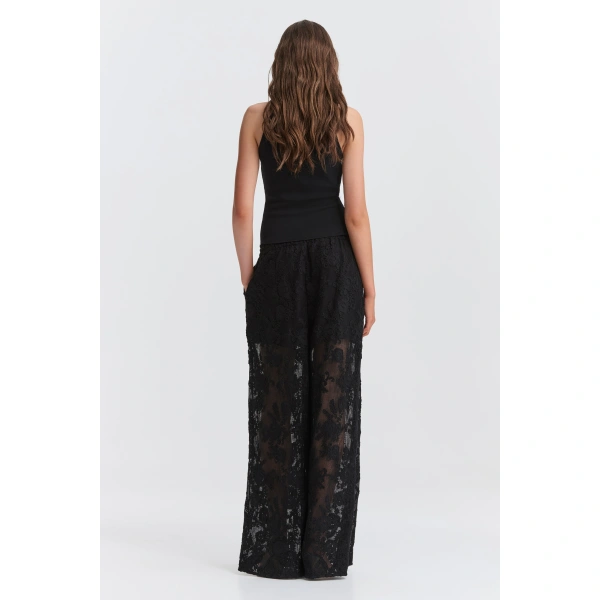 Aje Maribelle Lace Pant in Black | Pants | Coveti