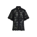 Aje Maribelle Lace Shirt in Black | Shirts | Coveti
