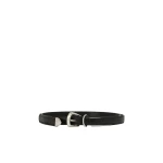 Aje Maxine Long Slim Belt in Black/Silver | Belts | Coveti