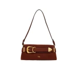 Aje Maxine Nubuck Clutch in Mahogony | Clutch Bags | Coveti