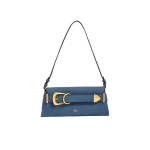 Aje Maxine Nubuck Clutch in Midnight Blue | Clutch Bags | Coveti