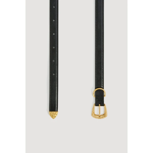 Aje Maxine Slim Belt in Black | Belts | Coveti