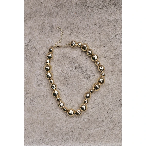 Aje Mercurial Bead Necklace in Gold | Necklace | Coveti
