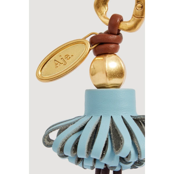 Aje Mini Belle Charm in Slate Blue-Merlot | Bag charms | Coveti