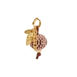 Aje Mini Pompom Charm in Fawn Pink | Bag charms | Coveti