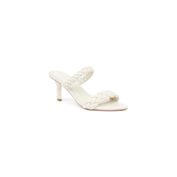 Aje Mirage Woven Sculptural Heel in Ivory | Heels | Coveti