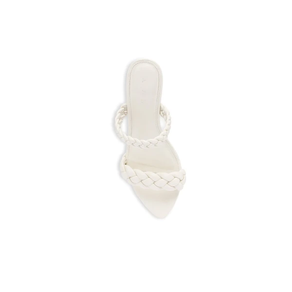 Aje Mirage Woven Sculptural Heel in Ivory | Heels | Coveti