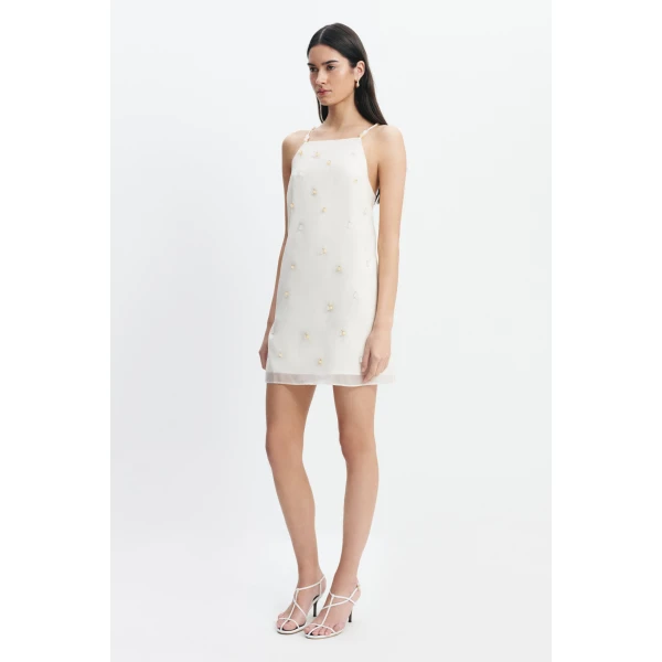 Aje Naia Mini Dress in Eggshell | Mini Dresses | Coveti