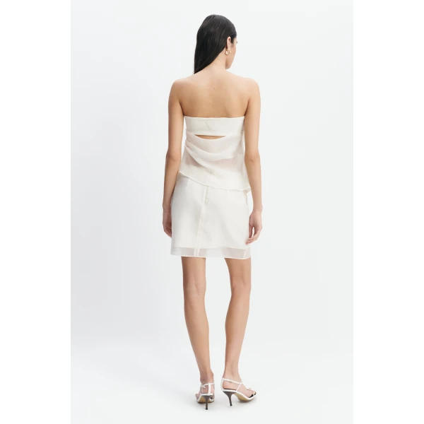 Aje Naia Mini Skirt in Eggshell | Skirts | Coveti