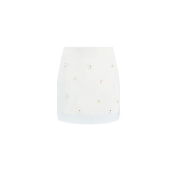 Aje Naia Mini Skirt in Eggshell | Skirts | Coveti
