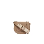 Aje Nina Logo Crossbody in Taupe | Shoulder & Crossbody Bags | Coveti