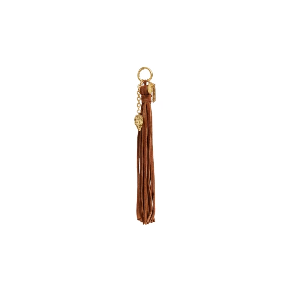 Aje Nokaya Tassel Charm in Amber Brown | Bag charms | Coveti