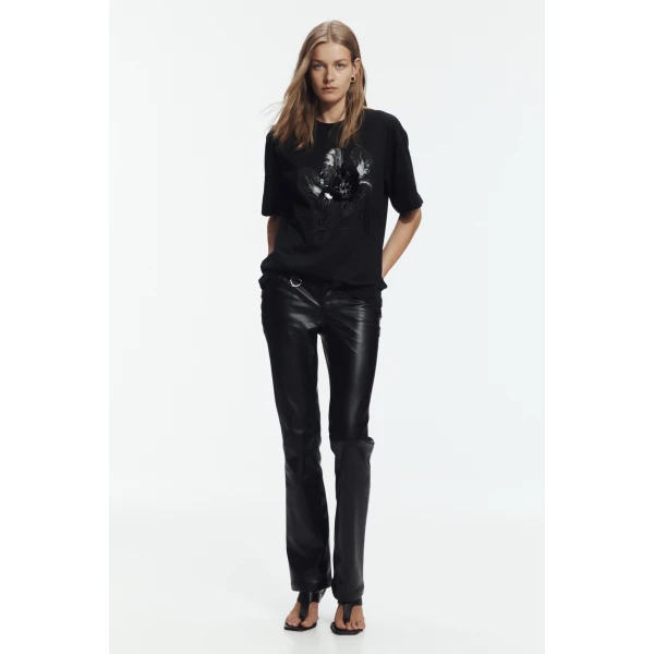 Aje Orchid Oversized Tee in Black/Black | T-shirts | Coveti