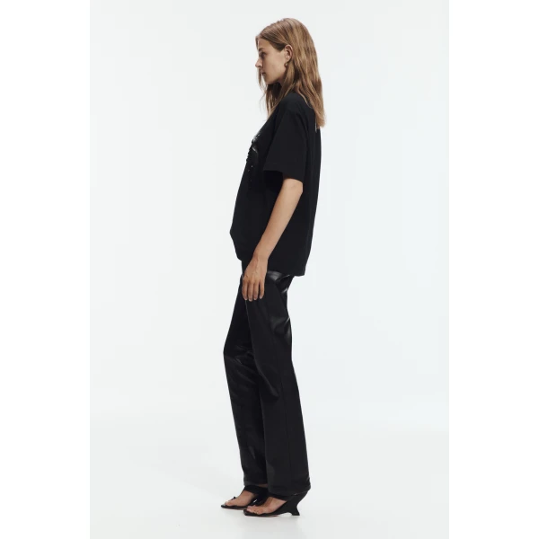 Aje Orchid Oversized Tee in Black/Black | T-shirts | Coveti