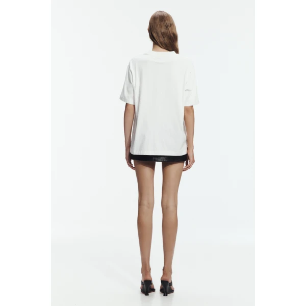 Aje Orchid Oversized Tee in White/Black | T-shirts | Coveti