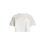 Aje Petalie Cropped Tee in Ivory | T-shirts | Coveti