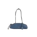 Aje Poppy Nubuck Shoulder Bag in Midnight Blue | Shoulder & Crossbody Bags | Coveti