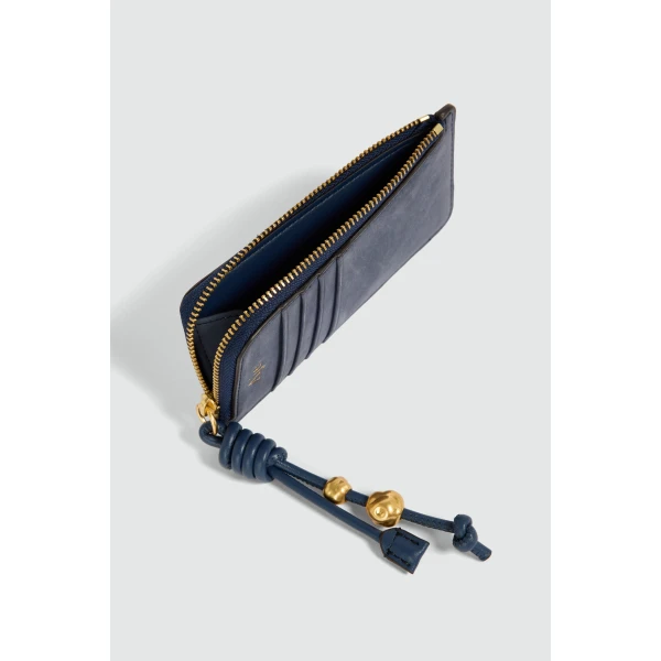 Aje Poppy Small Zip Wallet in Midnight Blue | Wallets & Purses | Coveti
