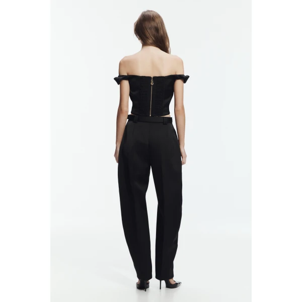 Aje Ravena Bustier in Black | Tops | Coveti