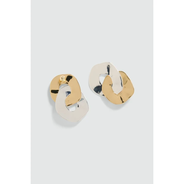 Aje Ray Link Earring in Gold/Silver | Earrings | Coveti
